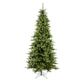 Vickerman Camdon Fir Slim Artificial Christmas Tree, 6.5', Warm White Mini Light
