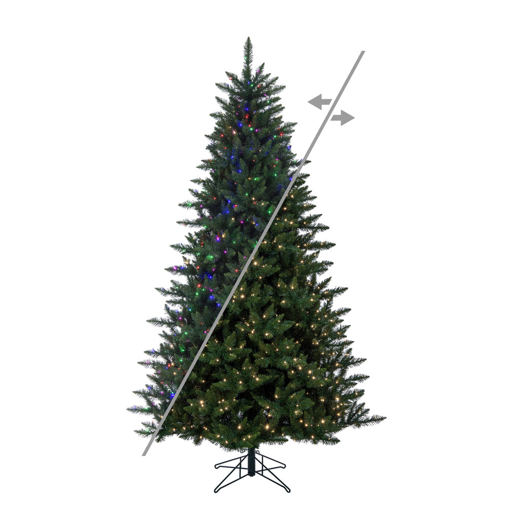 Vickerman Camdon Fir Artificial Christmas Tree, 4.5' x 37", Color Changing 5mm LED
