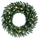Vickerman Artificial Camdon Fir Wreath, 30", Warm White Mini Light