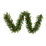 Vickerman Artificial Camdon Fir Garland, 9' x 14", Multi-Colored Mini Light