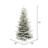 Vickerman Flocked Sierra Fir Slim Artificial Christmas Tree