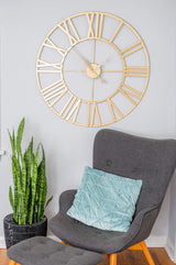 Hermle Anya Gold Gallery Quartz Wall Clock, 42013