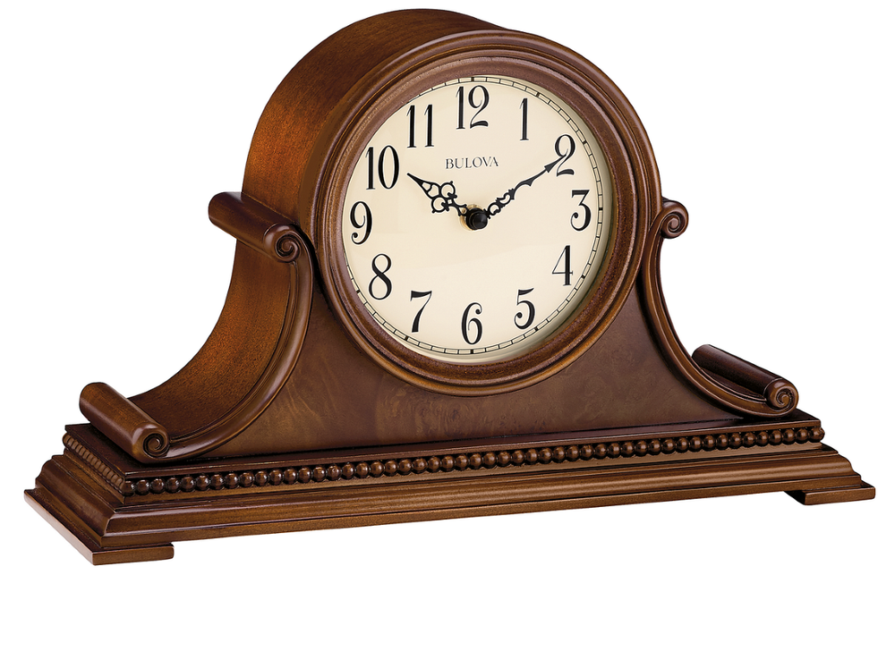 Bulova B1514 Ashville Hardwood Chiming Mantel Tabletop Clock