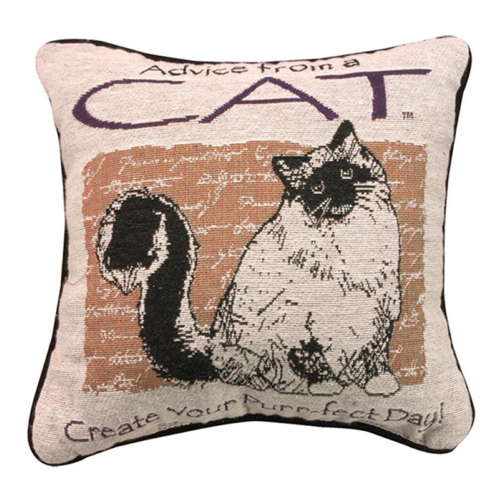 Advice From A... Word Throw Pillow 12" x 12" By Your True Nature
