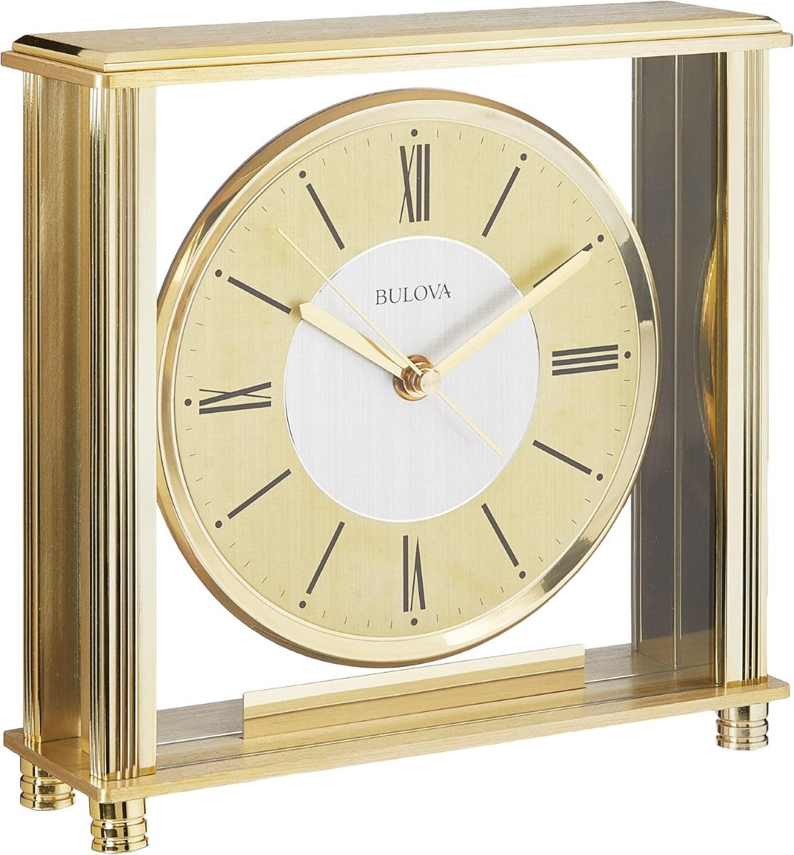Bulova B1700 Grand Prix Floating Dial Mantel Clock