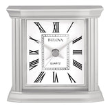 Bulova B1714 Wilton Petite Silver-Tone 3.7" Mantel Tabletop Clock (Open Box)