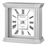 Bulova B1714 Wilton Petite Silver-Tone 3.7" Mantel Tabletop Clock (Open Box)