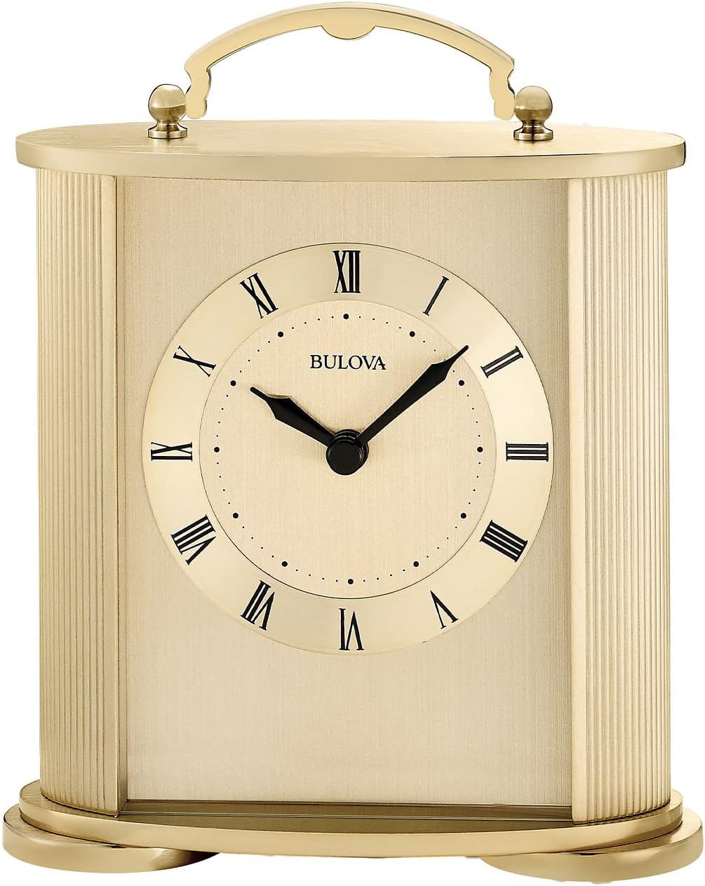 Bulova B1719 Arthur Polished and Brushed Gold Mantel Clock