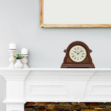 Bulova B1851 Bostonian Hardwood LCD Chiming Mantel Tabletop Clock