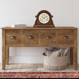 Bulova B1851 Bostonian Hardwood LCD Chiming Mantel Tabletop Clock