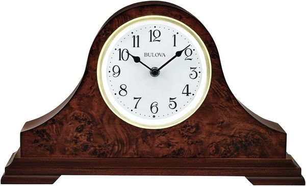 Bulova / Citizen Bulova B1853 Chandler Triple Chime Tambour Cherry Mantel Tabletop Clock (Open Box)