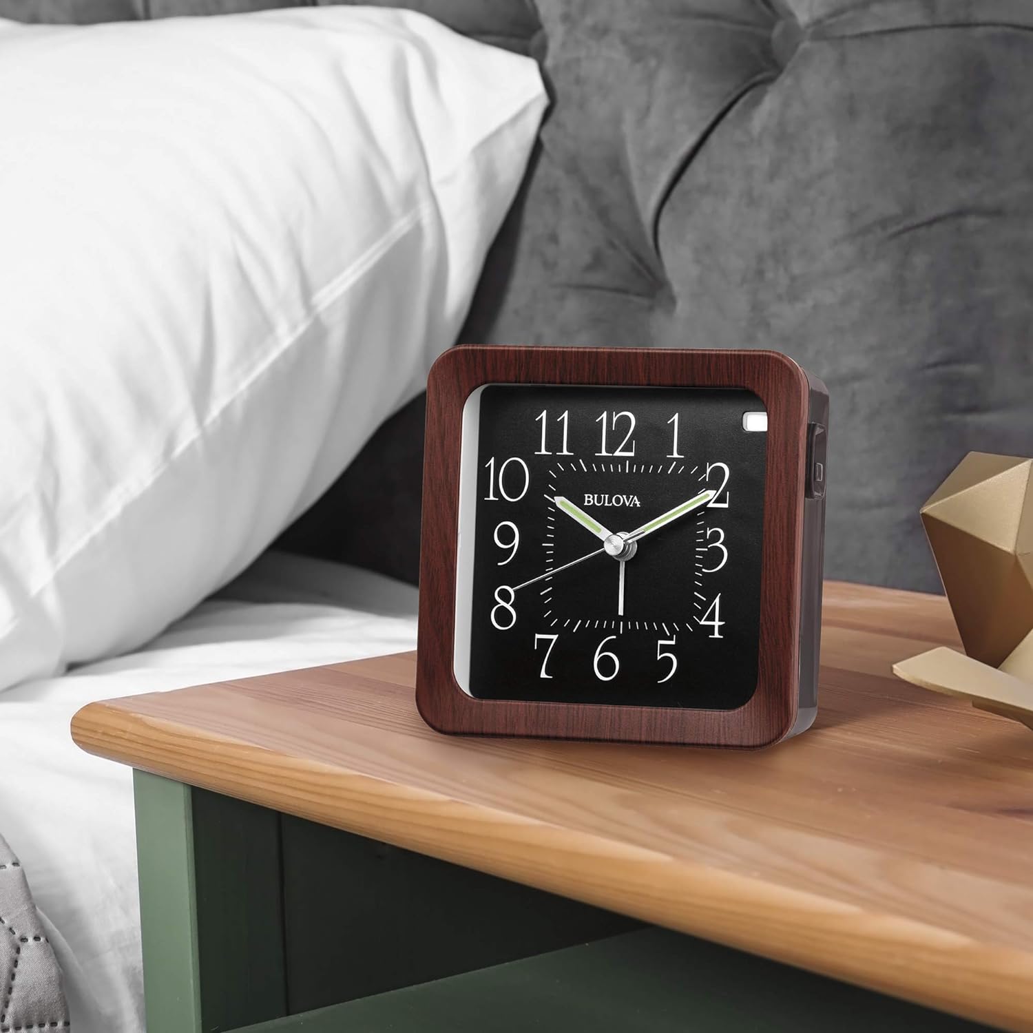 Bulova B1870 Manor Easy To Read LED Tabletop Wall Alarm Clock