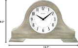 Bulova B1932 Peterborough Tambour Style Chiming Mantel Tabletop Clock (Open Box)
