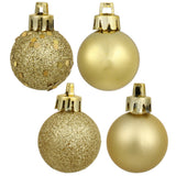 Vickerman Gold Ball Ornament, 2.4", 4-Finish Assortment, 60 per Box