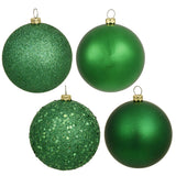 Vickerman Green Ball Ornament, 2.4", 4-Finish Assortment, 24 per Box