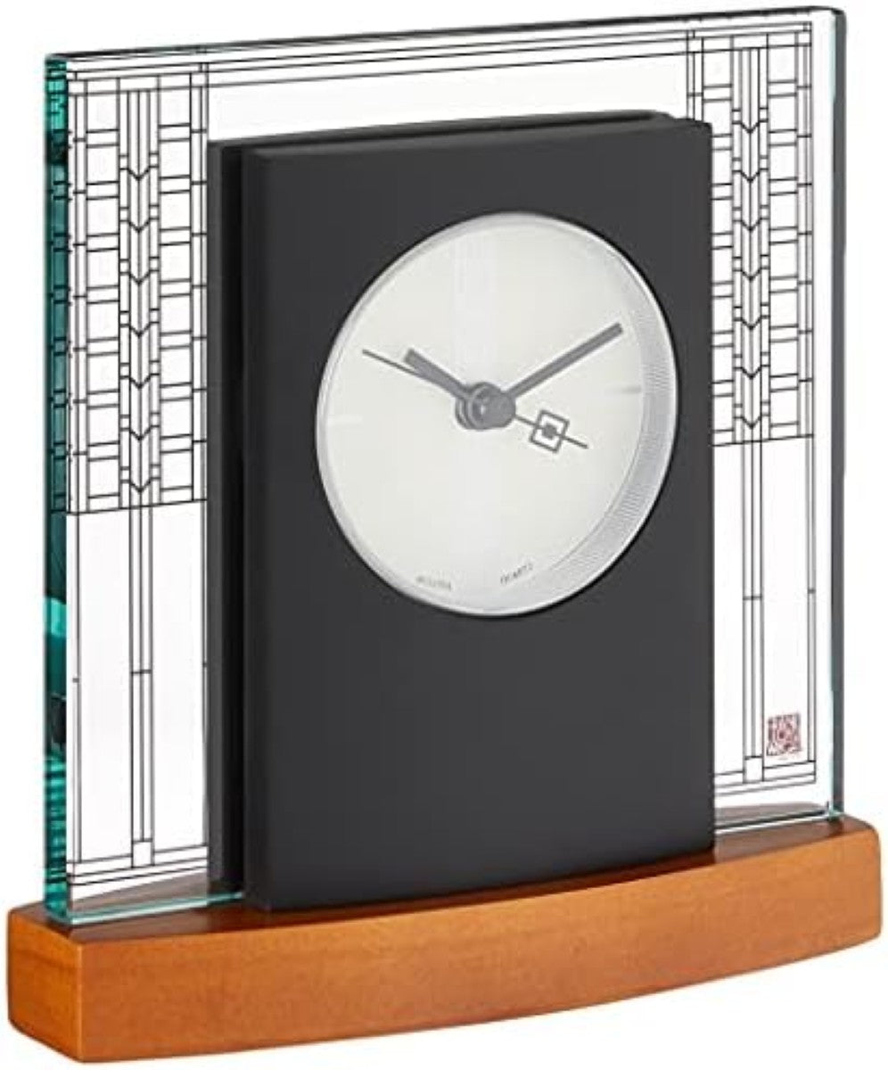 Bulova B7750 Glasner House Frank Lloyd Wright Tabletop Mantel Clock