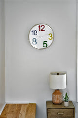 Hermle Bailey Colorful Metal 16" Quartz Wall Clock, 31006