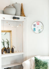 Hermle Bailey Colorful Metal 16" Quartz Wall Clock, 31006