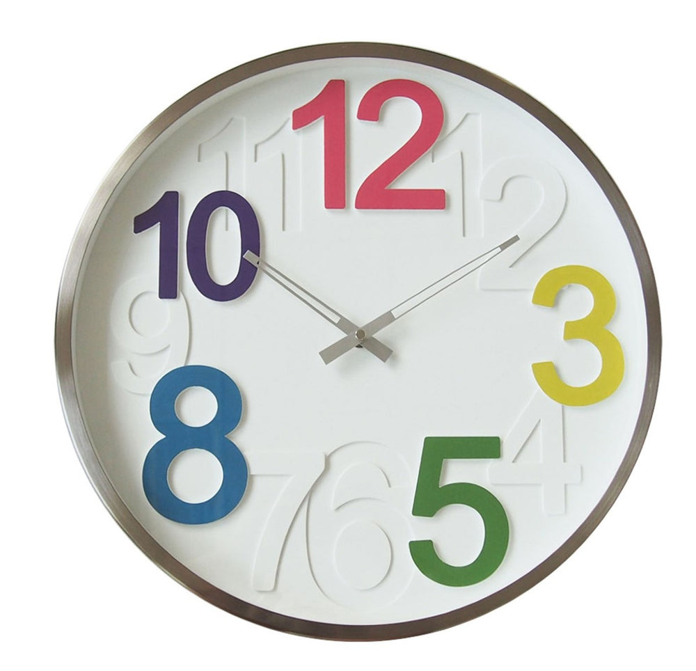 Hermle Bailey Colorful Metal 16" Quartz Wall Clock, 31006