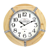 Bulova C3396 LE Brasserie Antique Hardwood 27" Wall Clock