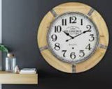 Bulova C3396 LE Brasserie Antique Hardwood 27" Wall Clock