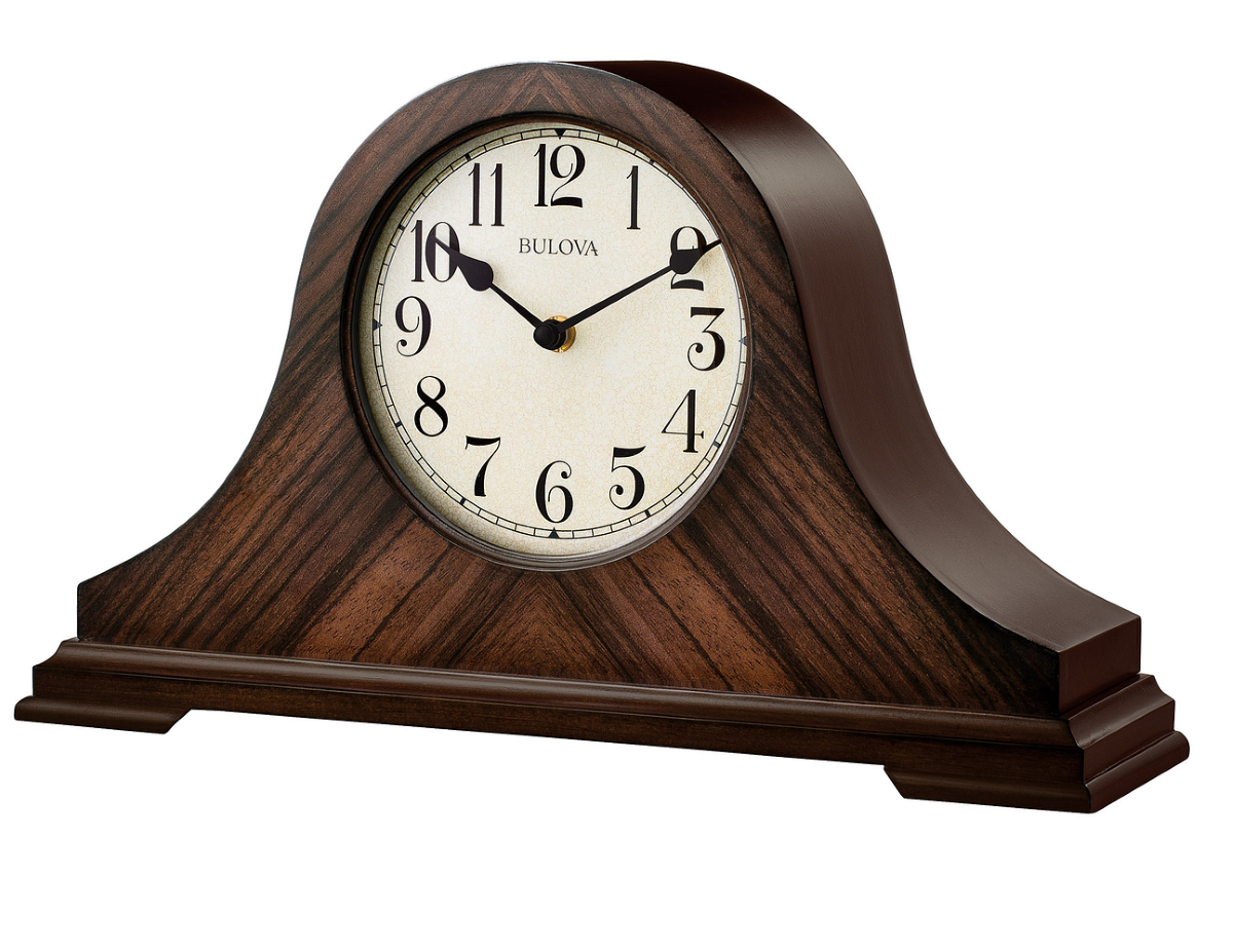 Bulova B1515 Melody Chiming Hardwood Walnut Finish Norwalk Mantel Clock