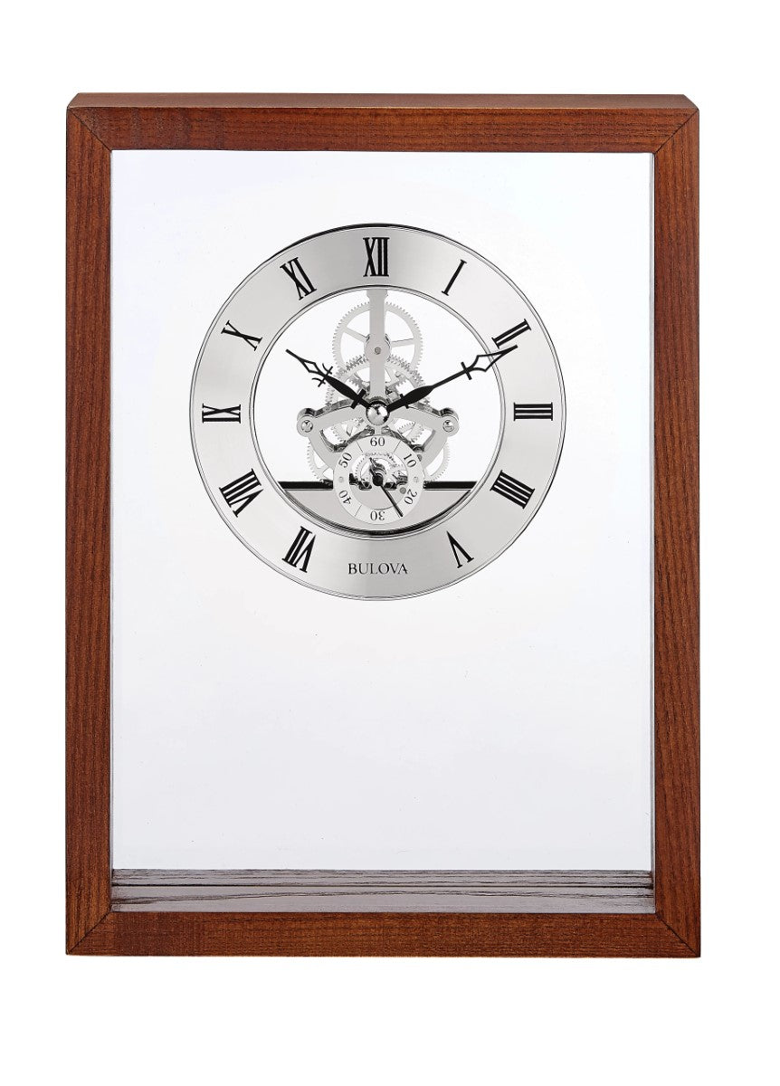 Bulova B1722 Engraver Floating Mantel and Wall Clock