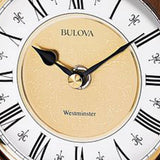Bulova B1765 Cambria Walnut Chiming Mantel Tabletop Clock