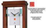 Bulova B1839 Willits Frank Lloyd Wright Solid Wood Mantel Tabletop Clock
