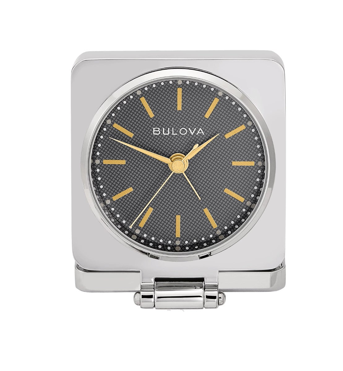 Bulova B1879 Traveler Flip Cover Tabletop Alarm Clock
