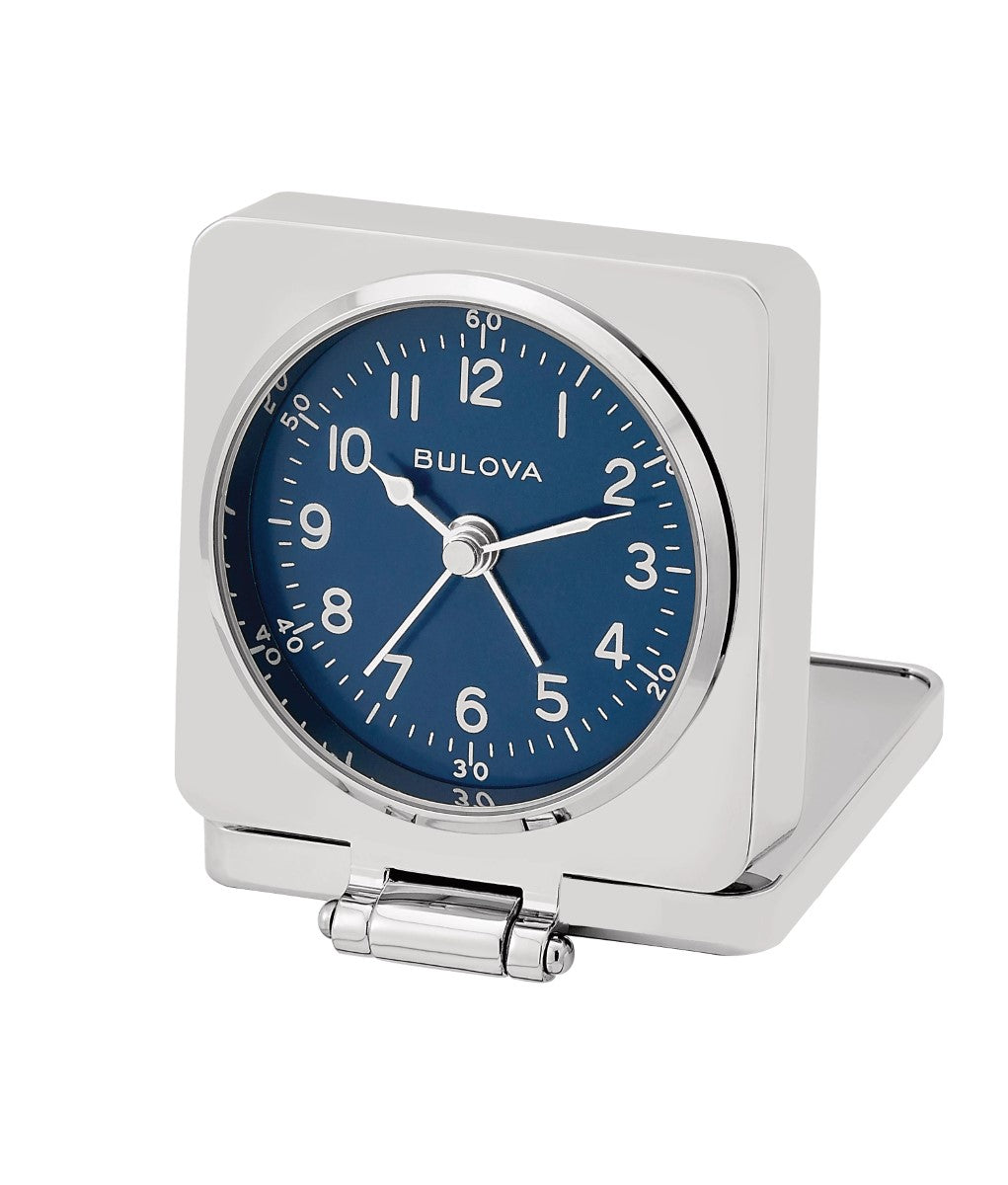 Bulova B1882 Travel Hack Flip Cover Tabletop Alarm Clock
