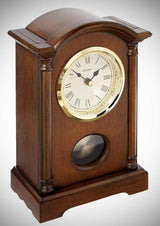 Bulova B7466 Dalton Chiming Walnut Mantel Tabletop Clock