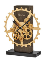 Bulova B8905 Cog Gear Motion Mantel Tabletop Clock