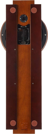 Bulova C3383 Avent Pendulum Deco Walnut/Mahogany 18" Wall Clock