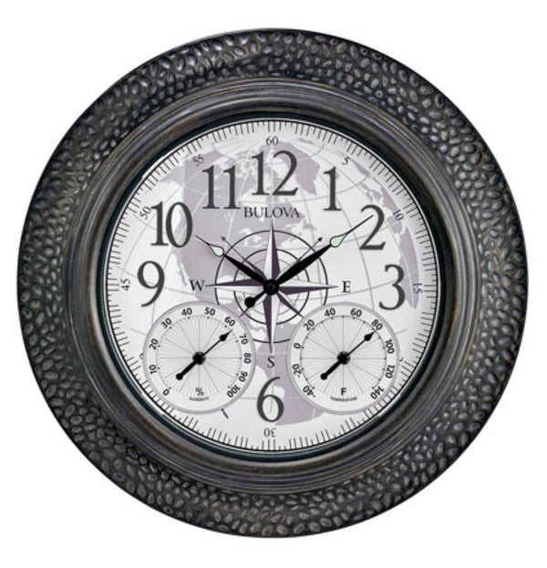 Bulova C3391 Explorer LED Indoor/Outdoor 21" Wall Clock
