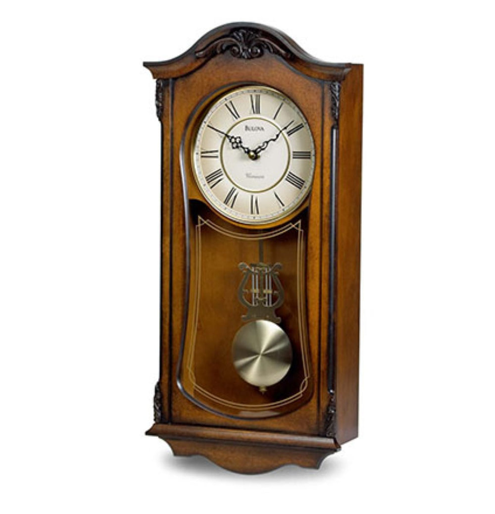 Bulova C3542 Cranbrook Walnut Chiming 19" Wall Clock (Open Box)