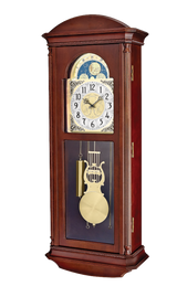 Bulova C4332 Litchfield Regulator Chime Solid Hardwood Wall Clock