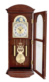 Bulova C4332 Litchfield Regulator Chime Solid Hardwood Wall Clock