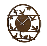 Bulova C4341 Waterfowl Hardwood Quartz 18" Wall Clock