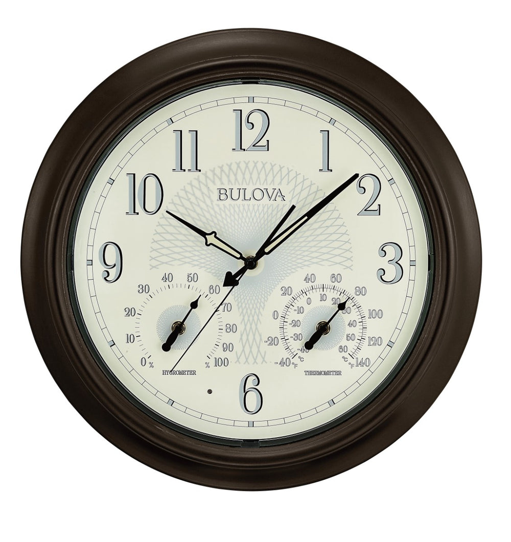 Bulova C4813 Tiverton Weather Master LED Outdoor 18" Wall Clock