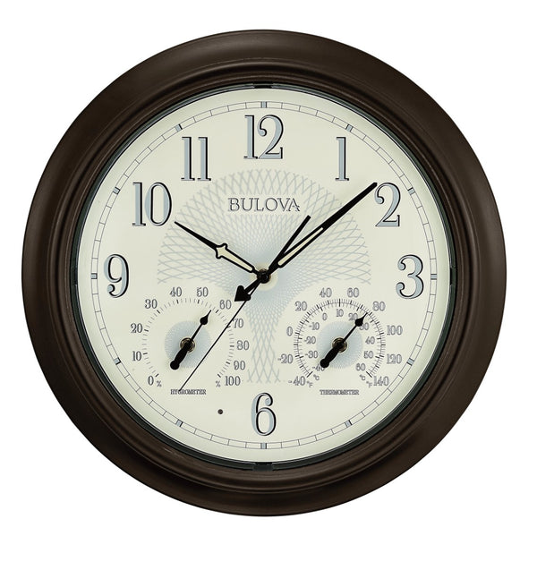 Bulova C4813 Tiverton Weather Master LED Outdoor Wall Clock