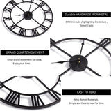 Bulova C4820 Carmen Black Indoor/Outdoor 45" Wall Clock