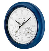 Bulova C4885 Tiverton LED Indoor/Outdoor Weatherproof Blue 18" Wall Clock (Open Box)