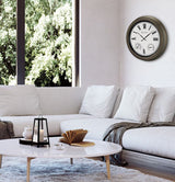 Bulova C4886 Vineyard Illuminated Indoor/Outdoor Weatherproof Matte Bronze 22" Wall Clock