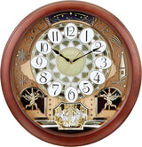 Bulova C4901 Dancing Tune Brown Cherry Strike and Chime Wall Clock