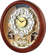 Bulova C4901 Dancing Tune Brown Cherry Strike and Chime Wall Clock
