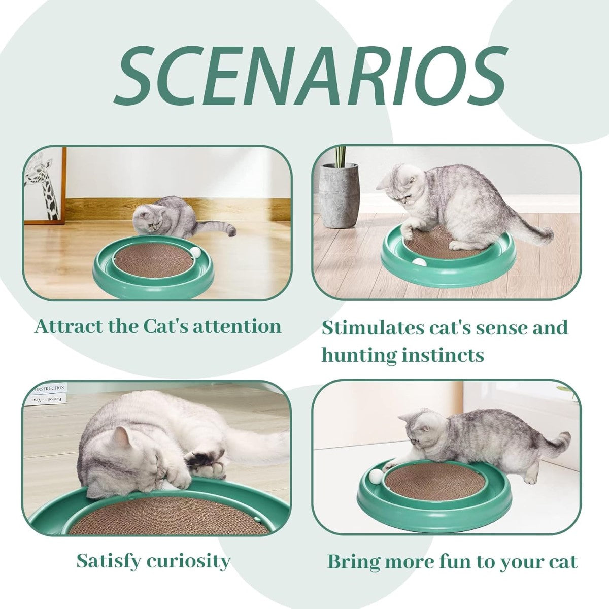 Bergan Pet Products Turbo Scratcher Cat Toy (2 Colors Available)