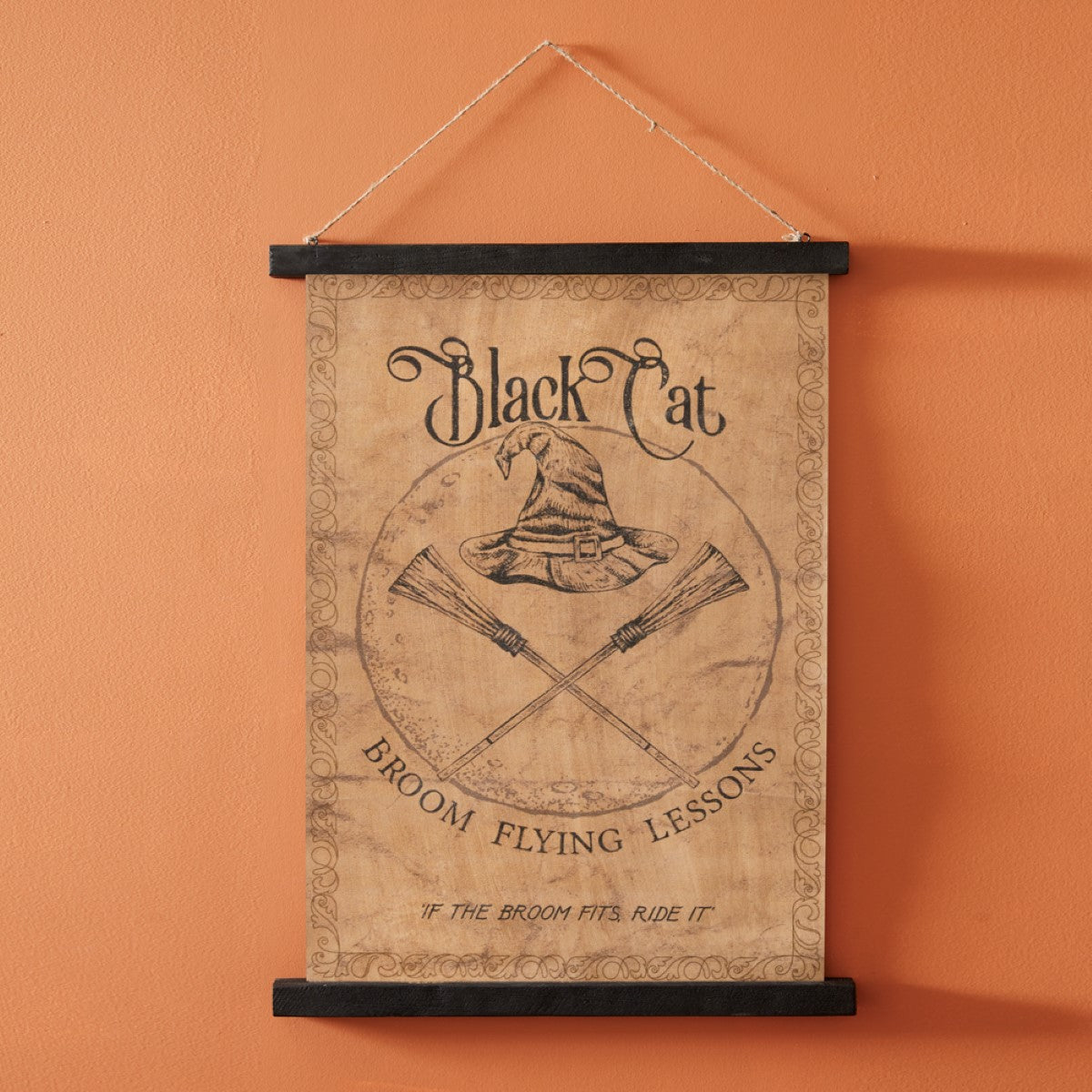 Black Cat Flying Lessons Canvas By CTW Home Collection