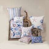 Blue Escape Coastal Word Throw Pillow 12.5" x 8" By Lisa Audit