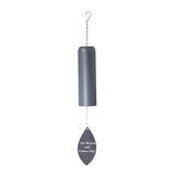 Metal Tubular Let Heaven And Nature Sing, Gray Wind Chime 24" L By Manual Woodworkers & Weavers